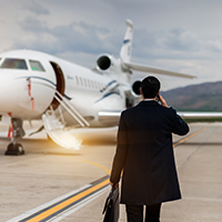 image of a man at the airport