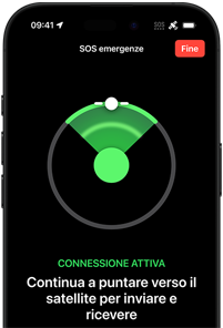 Una dimostrazione dell’uso di SOS emergenze via satellite su iPhone 16e